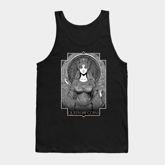 Queen of Coins Tank Top by Pictozoic